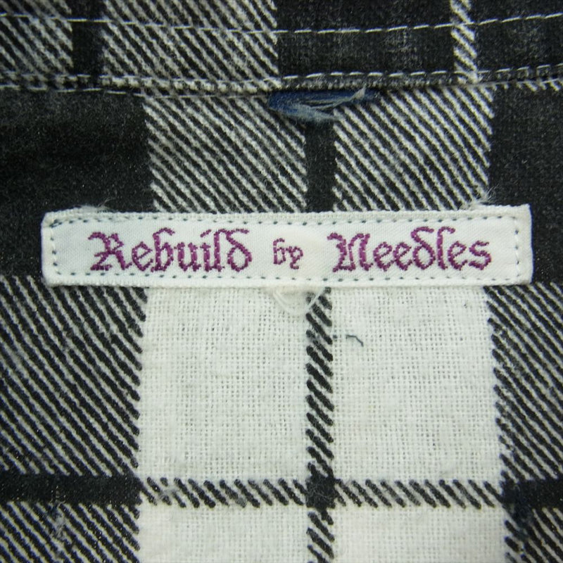 Needles ニードルス DI268 Rebuild by Needles リビルドバイニードルズ Flannel Shirt 再構築 プリーツ チェック フランネル 長袖シャツ マルチカラー系【中古】