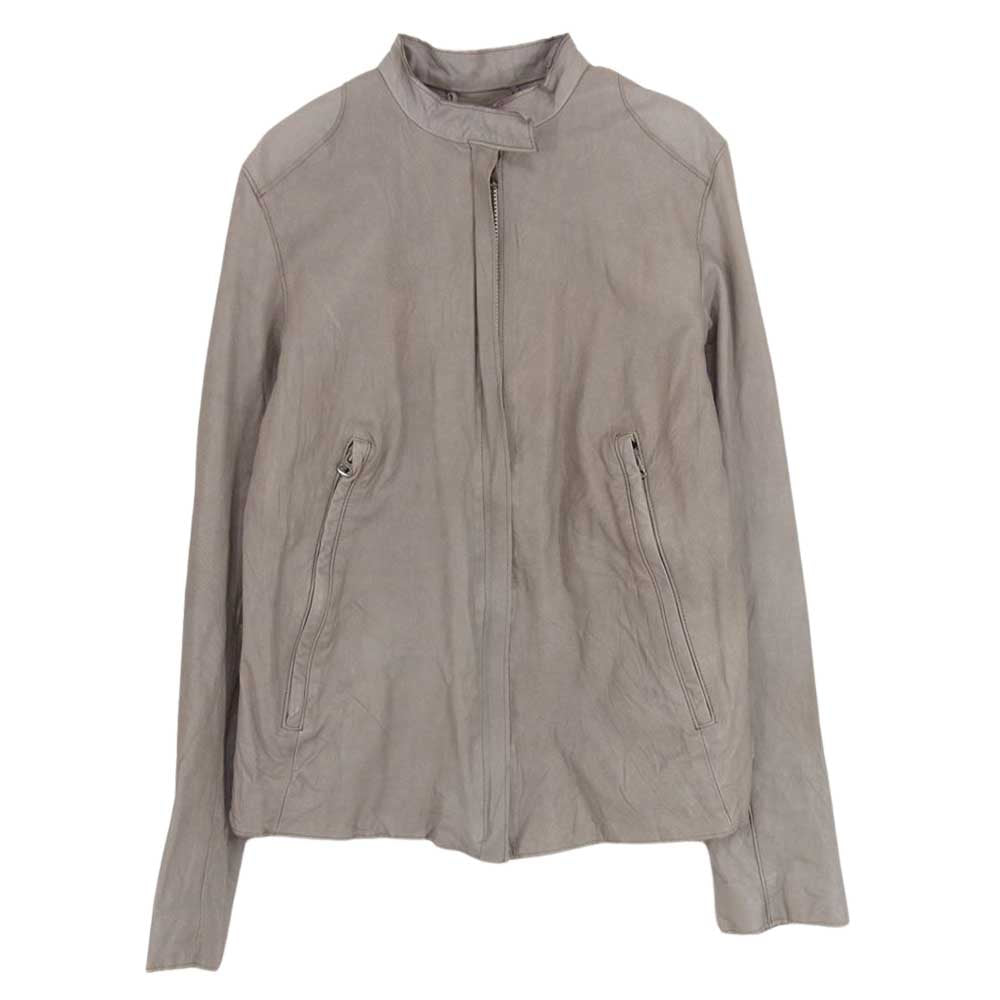 SISII シシ カウレザー ジップアップ シングルレザー ライダースジャケット  ブラウン系 XL【中古】