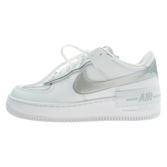 NIKE ナイキ CI0919-119 WMNS Air Force1 AF1 Shadow White/Metalic Silver ウィメンズ エアフォースワン シャドウ スニーカー ホワイト系 28cm【美品】【中古】