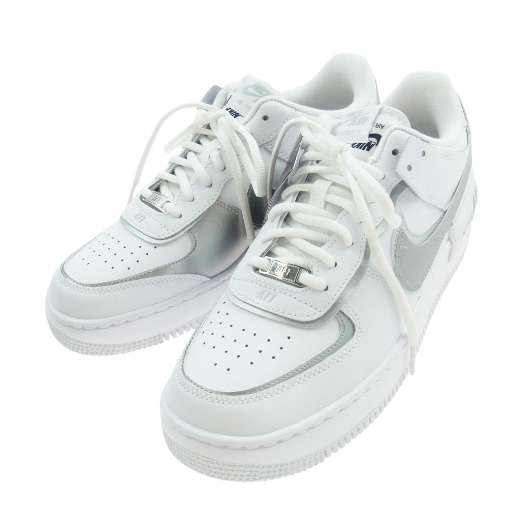 NIKE ナイキ CI0919-119 WMNS Air Force1 AF1 Shadow White/Metalic Silver ウィメンズ エアフォースワン シャドウ スニーカー ホワイト系 28cm【美品】【中古】