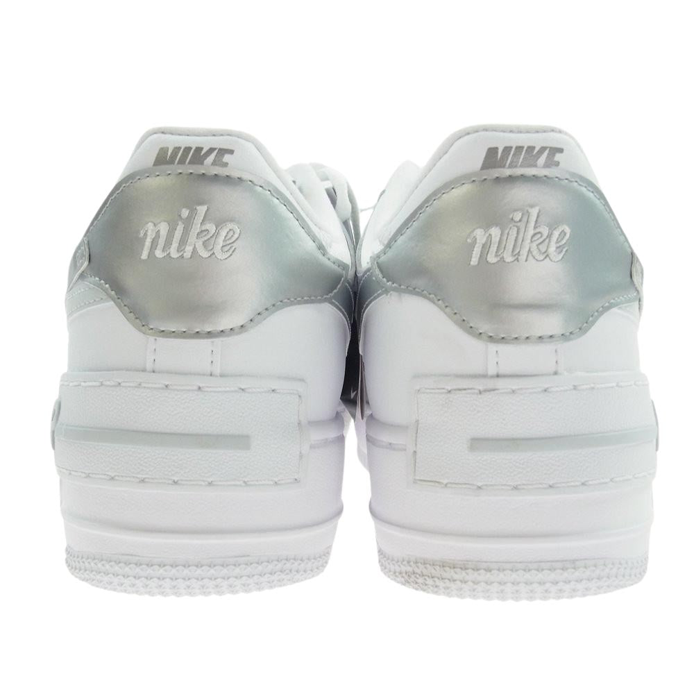 NIKE ナイキ CI0919-119 WMNS Air Force1 AF1 Shadow White/Metalic Silver ウィメンズ エアフォースワン シャドウ スニーカー ホワイト系 28cm【美品】【中古】