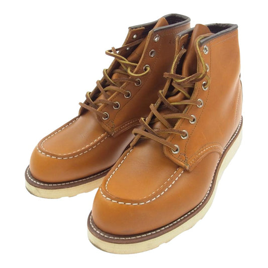 RED WING レッドウィング 9875 Irish Setter アイリッシュセッター 犬タグ復刻 レースアップブーツ ゴールドラセット ライトブラウン系 US 8E（26cm）【中古】