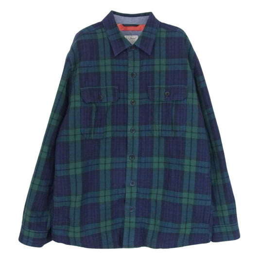 L.L.Bean エルエルビーン 298234 コットン チェック 中綿 ジャケット ネイビー系 M【中古】