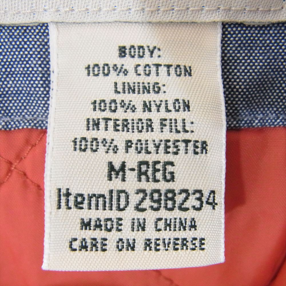 L.L.Bean エルエルビーン 298234 コットン チェック 中綿 ジャケット ネイビー系 M【中古】