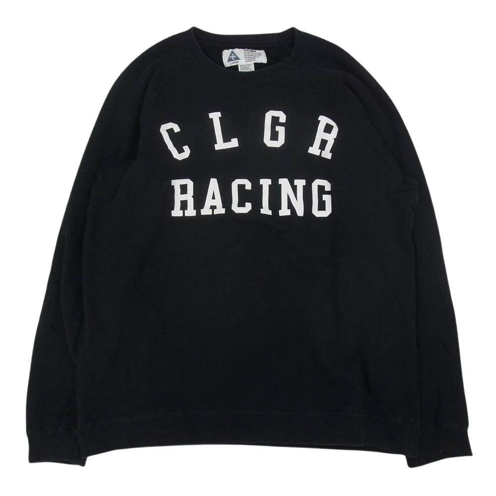 CHALLENGER チャレンジャー CRGR RACING レーシング ロゴ クルーネック スウェット ブラック系 L【中古】