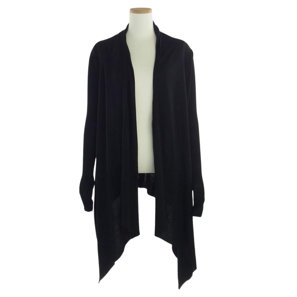 Rick Owens リックオウエンス RP2602 Soft Wool Cardigan メリノウール ドレープ カーディガン ブラック系 XS【中古】
