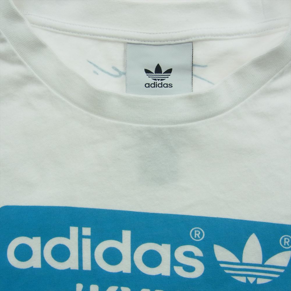 adidas アディダス HA9996 2J0001 × KYNE GRAPHIC T KYNE キネ プリント グラフィック クルーネック 半袖 Tシャツ ホワイト系 XS【中古】