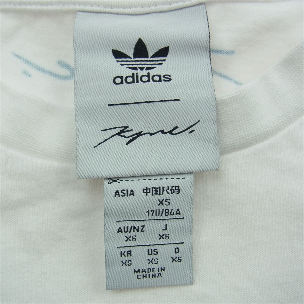 adidas アディダス HA9996 2J0001 × KYNE GRAPHIC T KYNE キネ プリント グラフィック クルーネック 半袖 Tシャツ ホワイト系 XS【中古】