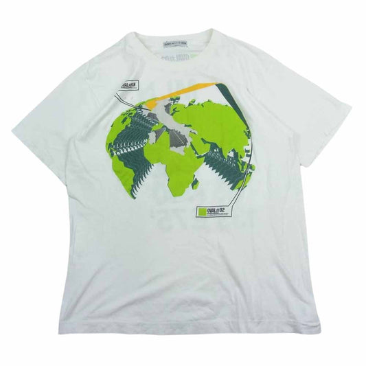 ISSEY MIYAKE イッセイミヤケ ME92JK002 バック プリント 半袖 Tシャツ ホワイト系 ライトグリーン系 F【中古】