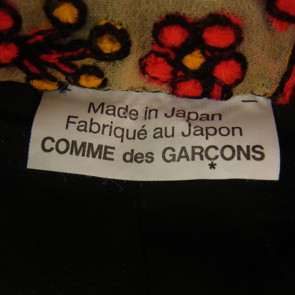 COMME des GARCONS HOMME PLUS コムデギャルソンオムプリュス 18SS PA-V002 DISCO期 ディスコ期 花柄刺繍 前身切替 スタンドカラー ベスト ベージュ系 S【中古】