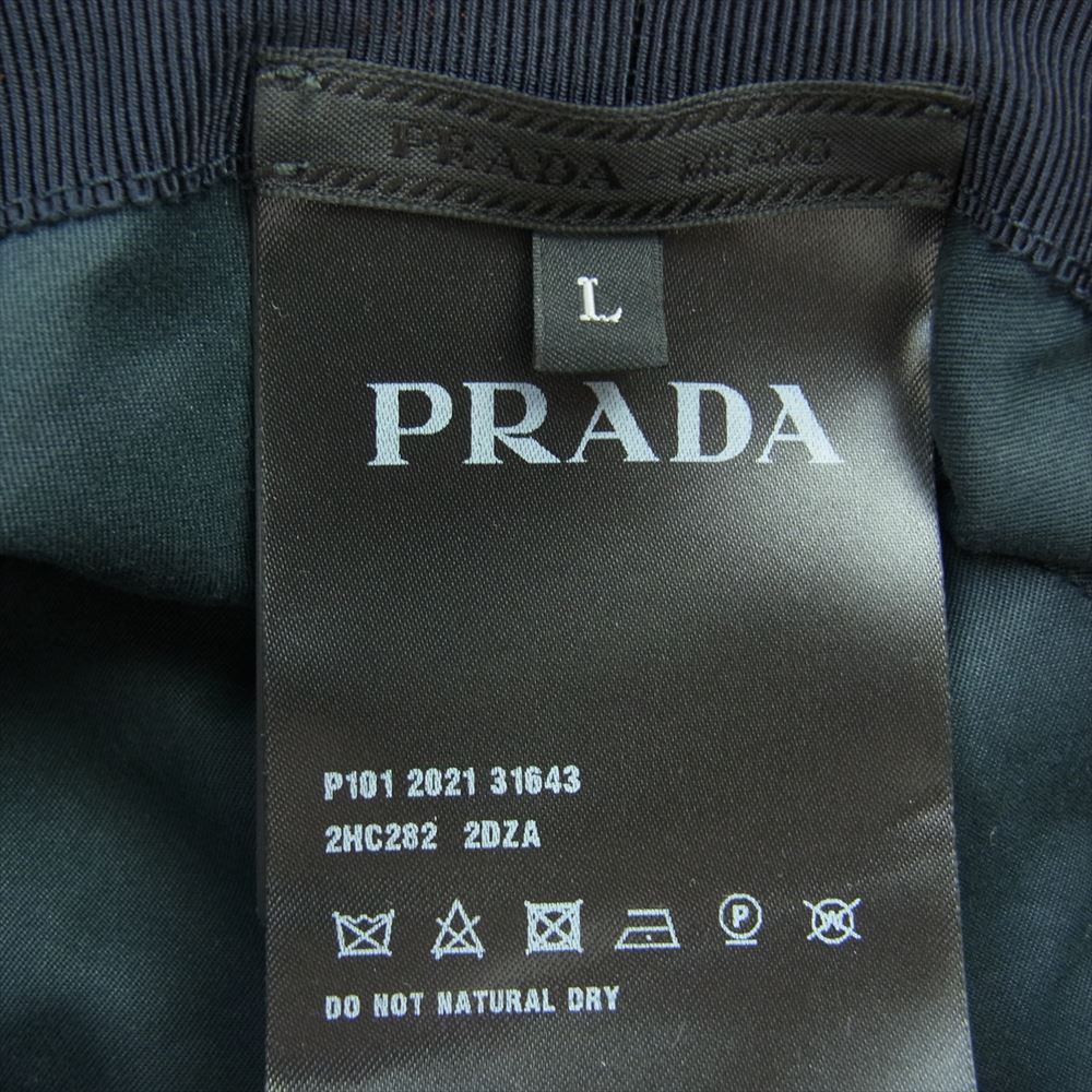 PRADA プラダ 2HC282 2DZA ミニポーチ付き プリント ドリル バケットハット マルチカラー系 L【中古】