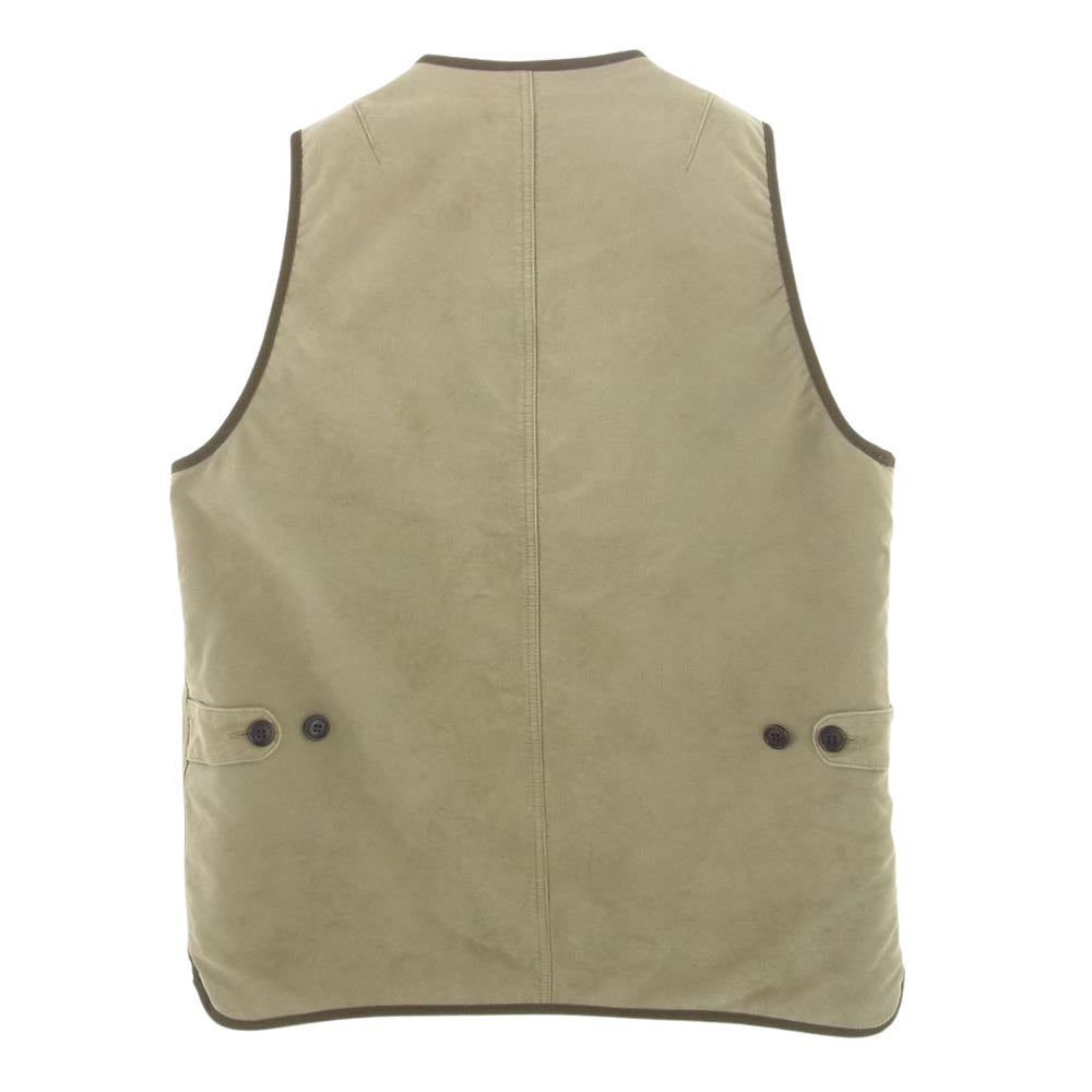 VISVIM ビズビム 23SS 0523905013001 CONTRARY DEPT LINER VEST コントラリー デプト ライナー リバーシブル ボア ベスト オリーブ系 2【美品】【中古】