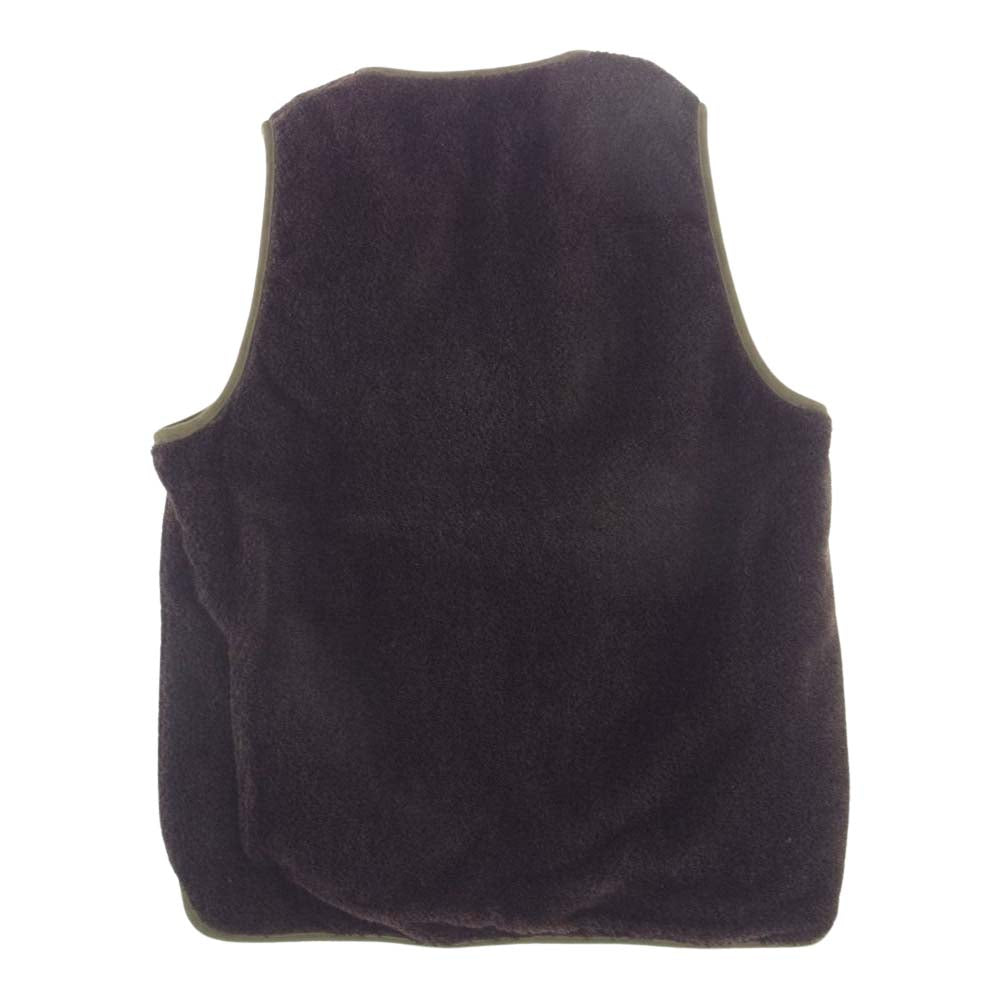VISVIM ビズビム 23SS 0523905013001 CONTRARY DEPT LINER VEST コントラリー デプト ライナー リバーシブル ボア ベスト オリーブ系 2【美品】【中古】