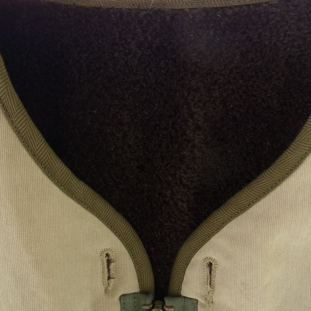 VISVIM ビズビム 23SS 0523905013001 CONTRARY DEPT LINER VEST コントラリー デプト ライナー リバーシブル ボア ベスト オリーブ系 2【美品】【中古】