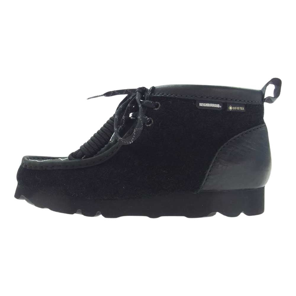 NEIGHBORHOOD ネイバーフッド 26166768 × Clarks Wallabee BT GTX Black クラークス ワラビー BT GTX ブラック シューズ ブラック系 us7.5【新古品】【未使用】【中古】