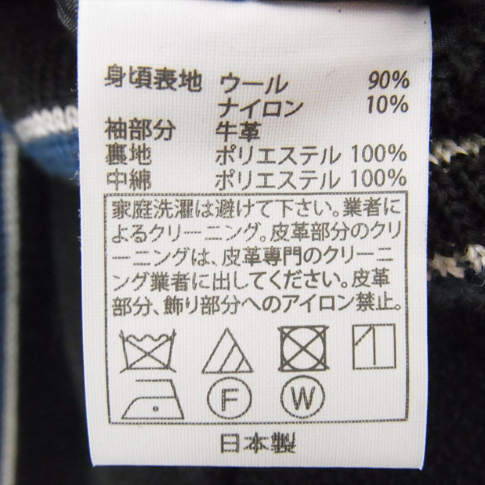 COOTIE クーティー CTE-16A218 1st. PLACE JACKET 袖レザー メルトン スタジャン スタジアム ジャケット ブラック系 M【美品】【中古】