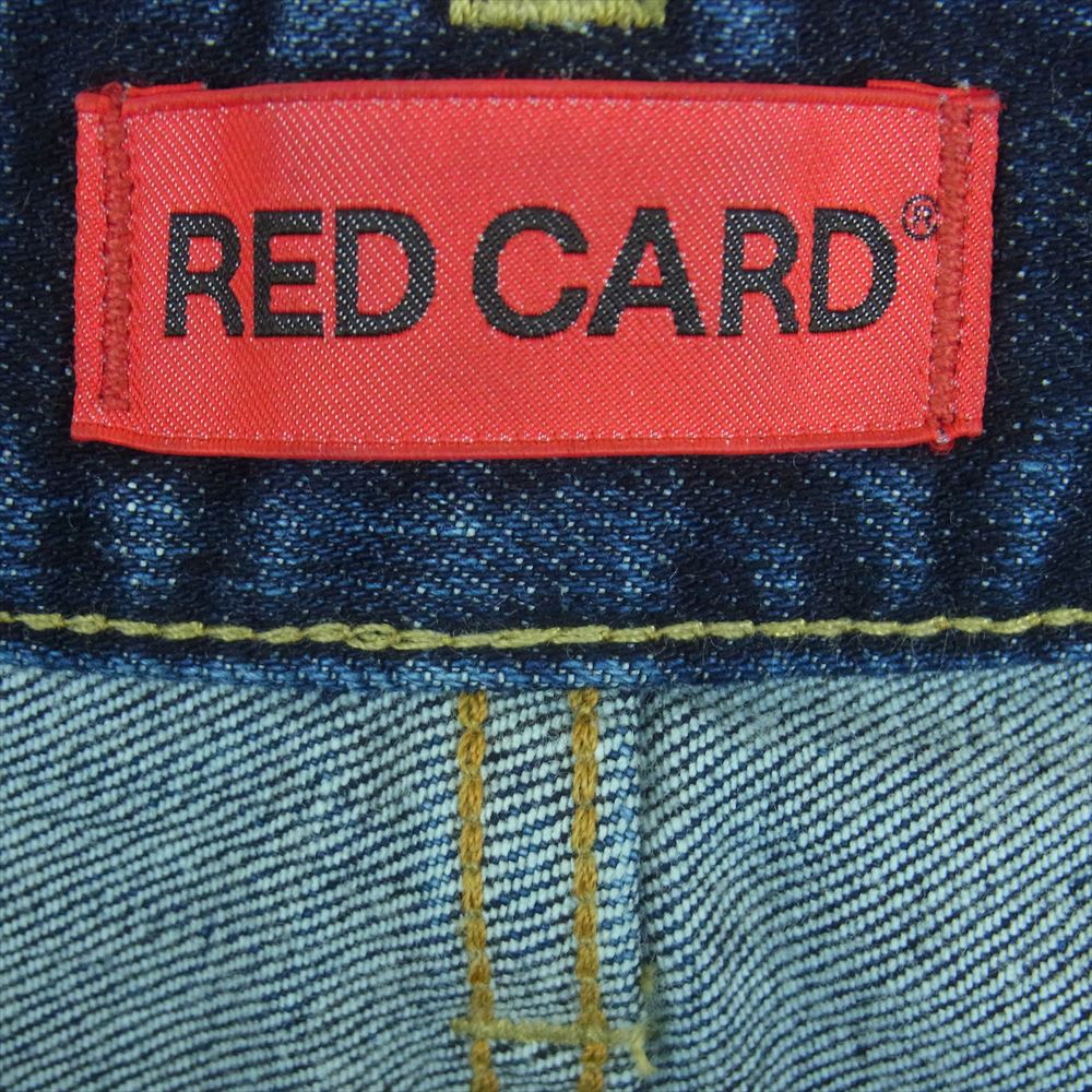 レッドカード 71860U Rhythm リズム スリム テーパード ダメージ加工 ボタンフライ デニム パンツ インディゴブルー系 29【中古】