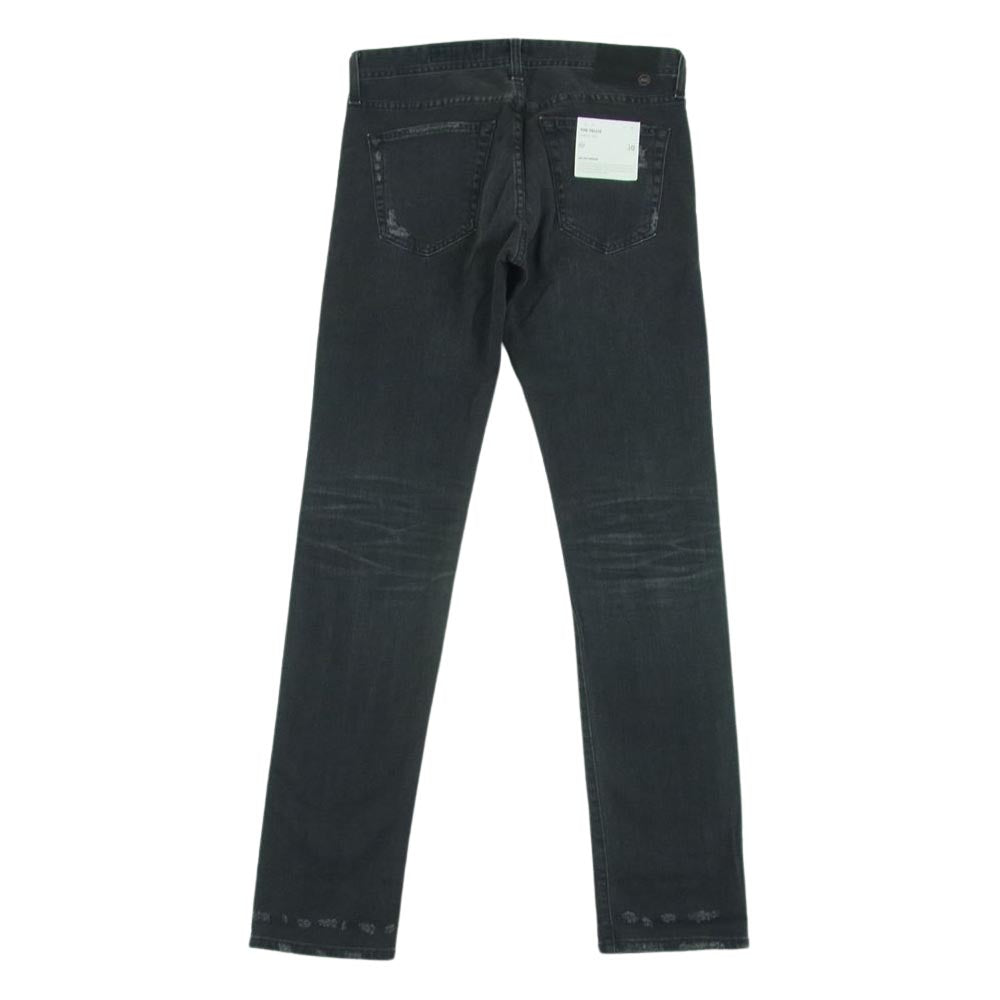 AG エージー 1783LBK リペア加工 ストレート ブラック デニム パンツ メキシコ製 ブラック系 30R【美品】【中古】