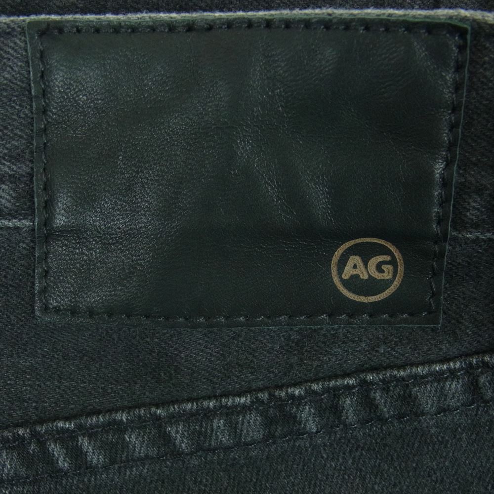 AG エージー 1783LBK リペア加工 ストレート ブラック デニム パンツ メキシコ製 ブラック系 30R【美品】【中古】