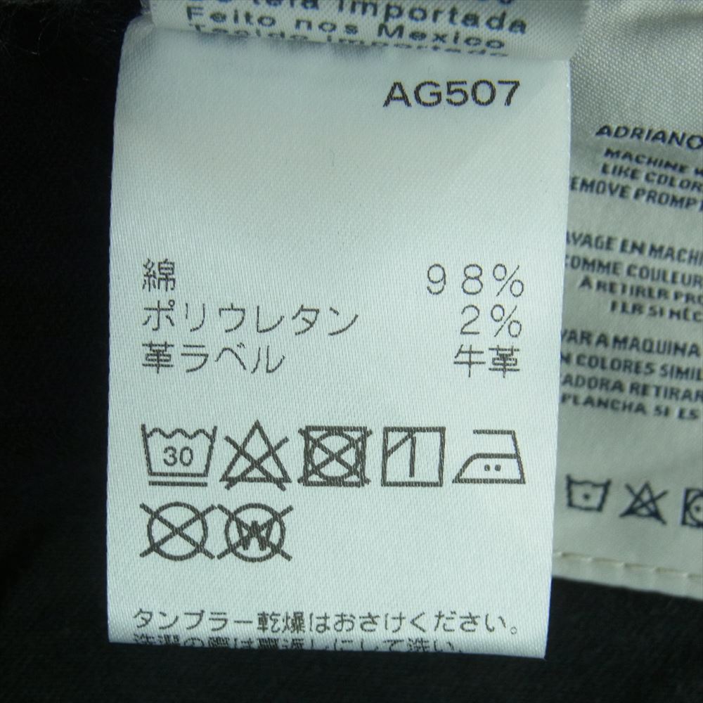 AG エージー 1783LBK リペア加工 ストレート ブラック デニム パンツ メキシコ製 ブラック系 30R【美品】【中古】