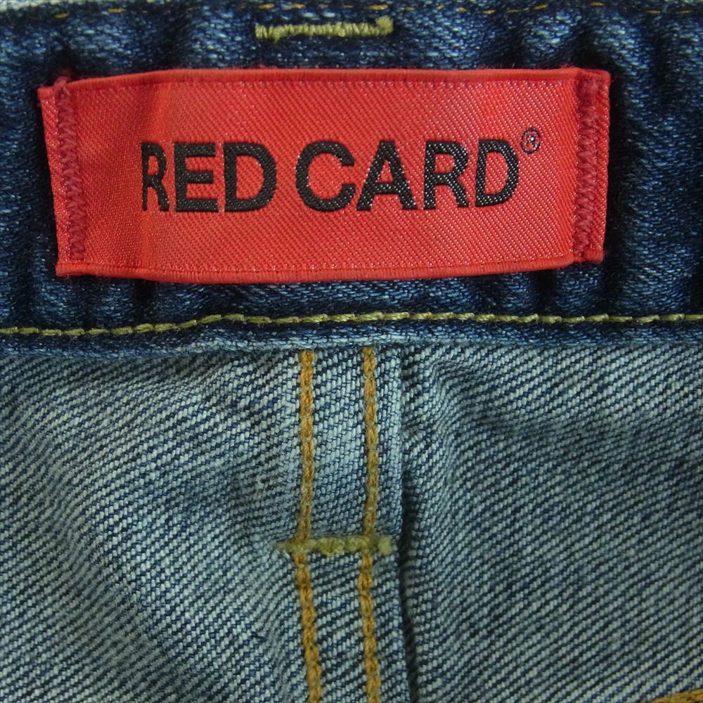 レッドカード 12880 Brother Tapered ブラザー ウォッシュ ユーズド加工 テーパード ストレート デニム パンツ インディゴブルー系 29【美品】【中古】