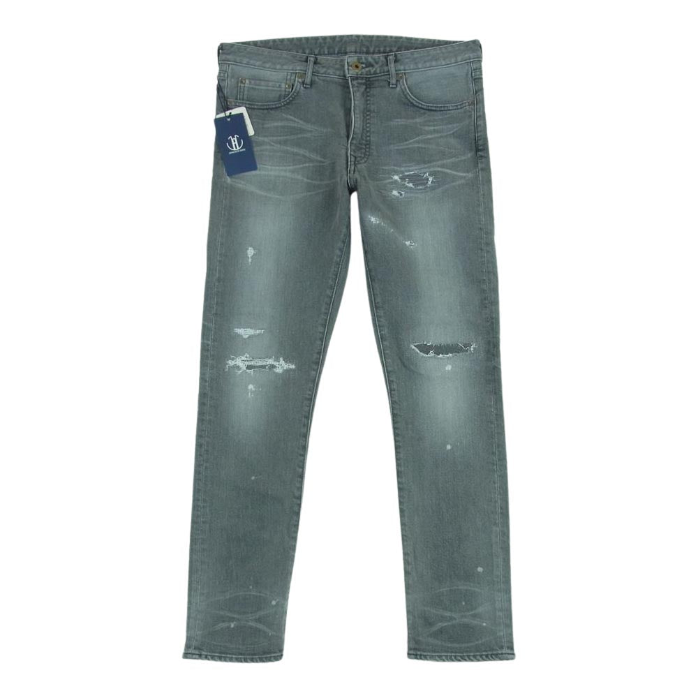 ジャパンブルージーンズ SJ872171 ダメージ リペア ペイント加工 デニム パンツ 日本製 グレー系 M【美品】【中古】