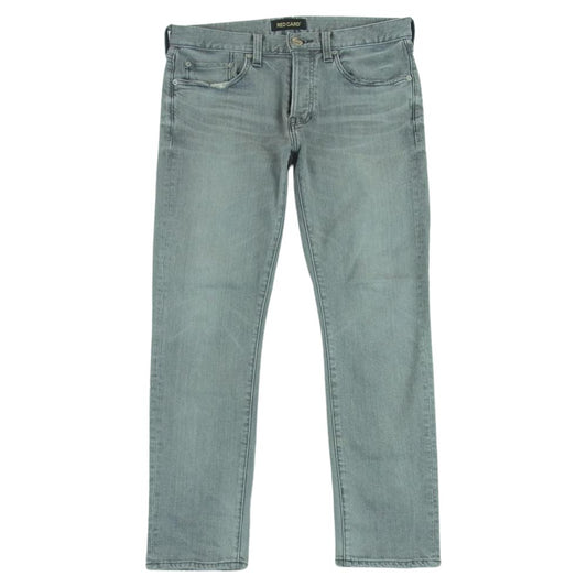 レッドカード EF88861 EDIFICE別注 Rhythm エディフィス 別注 リズム ダメージ加工 デニム パンツ グレー系 30【中古】