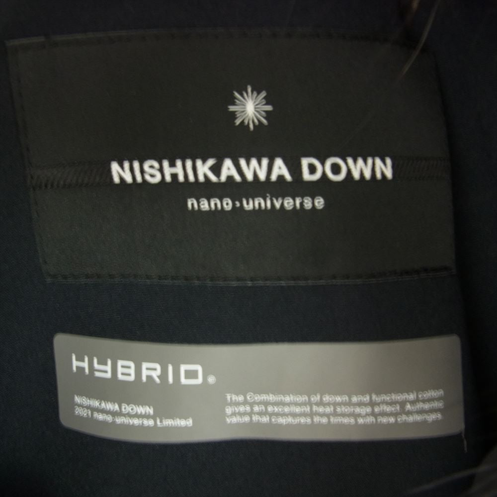 nano universe ナノユニバース NUC12DWW006TS nishikawa DOWN 西川ダウン HYBRID ハイブリッド アークティック ダウンジャケット ネイビー系【極上美品】【中古】
