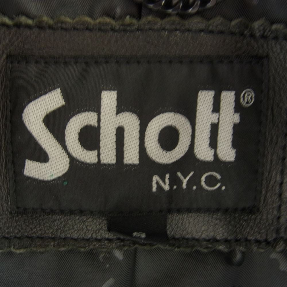 schott ショット 3181058 FREAK'S STORE フリークスストア 別注 シープスキン ダブル ライダース ジャケット ブラック系 S【極上美品】【中古】