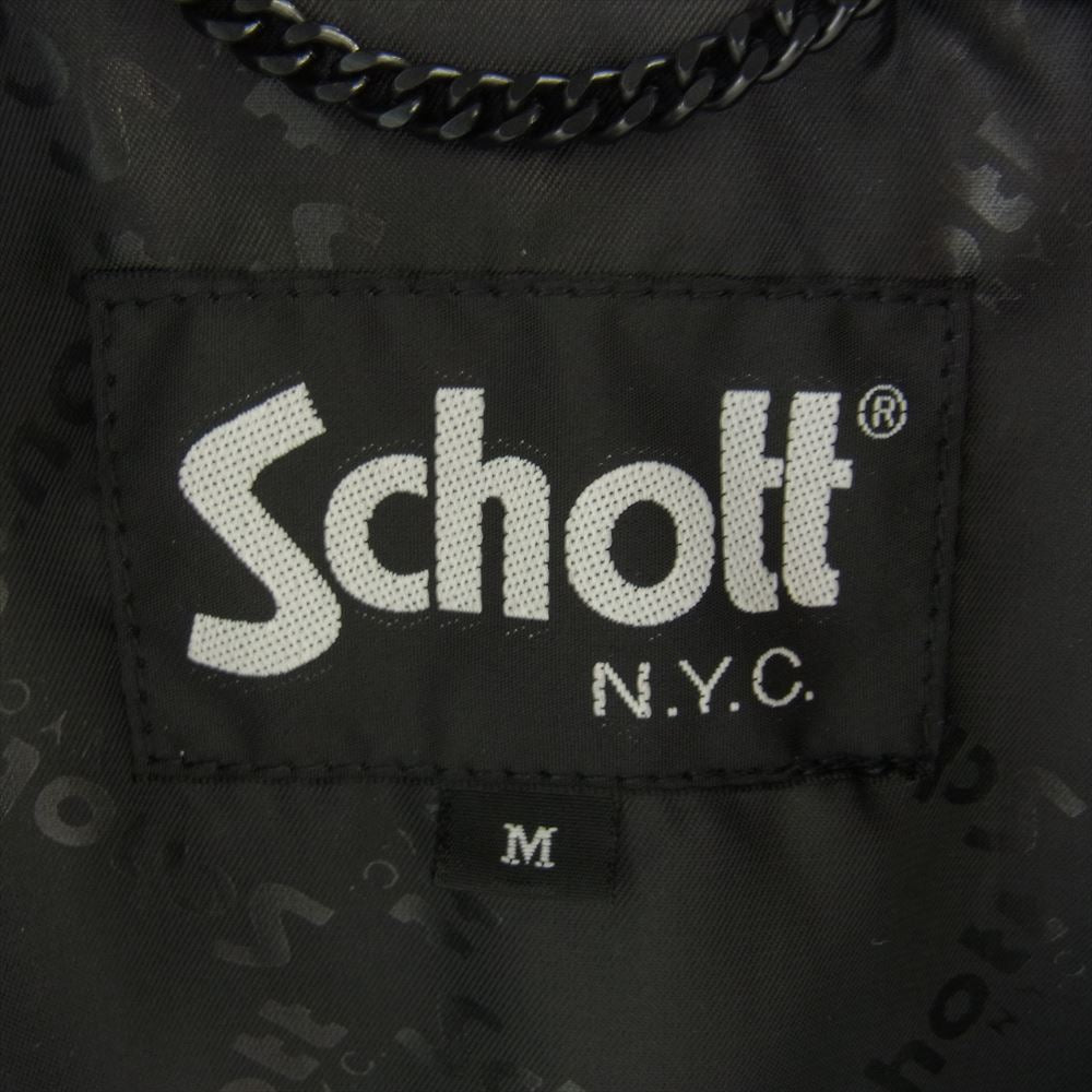 schott ショット 3111052 70s SINGLE RIDERS シープスキン シングル ライダース ジャケット ブラック系 M【新古品】【未使用】【中古】