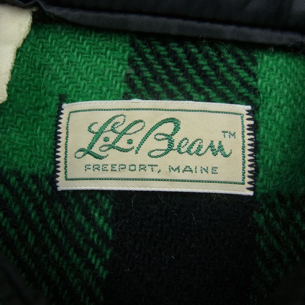 L.L.Bean エルエルビーン ヴィンテージ 60s 筆記体白タグ ブロックチェック シャツ ブラック系 グリーン系【中古】