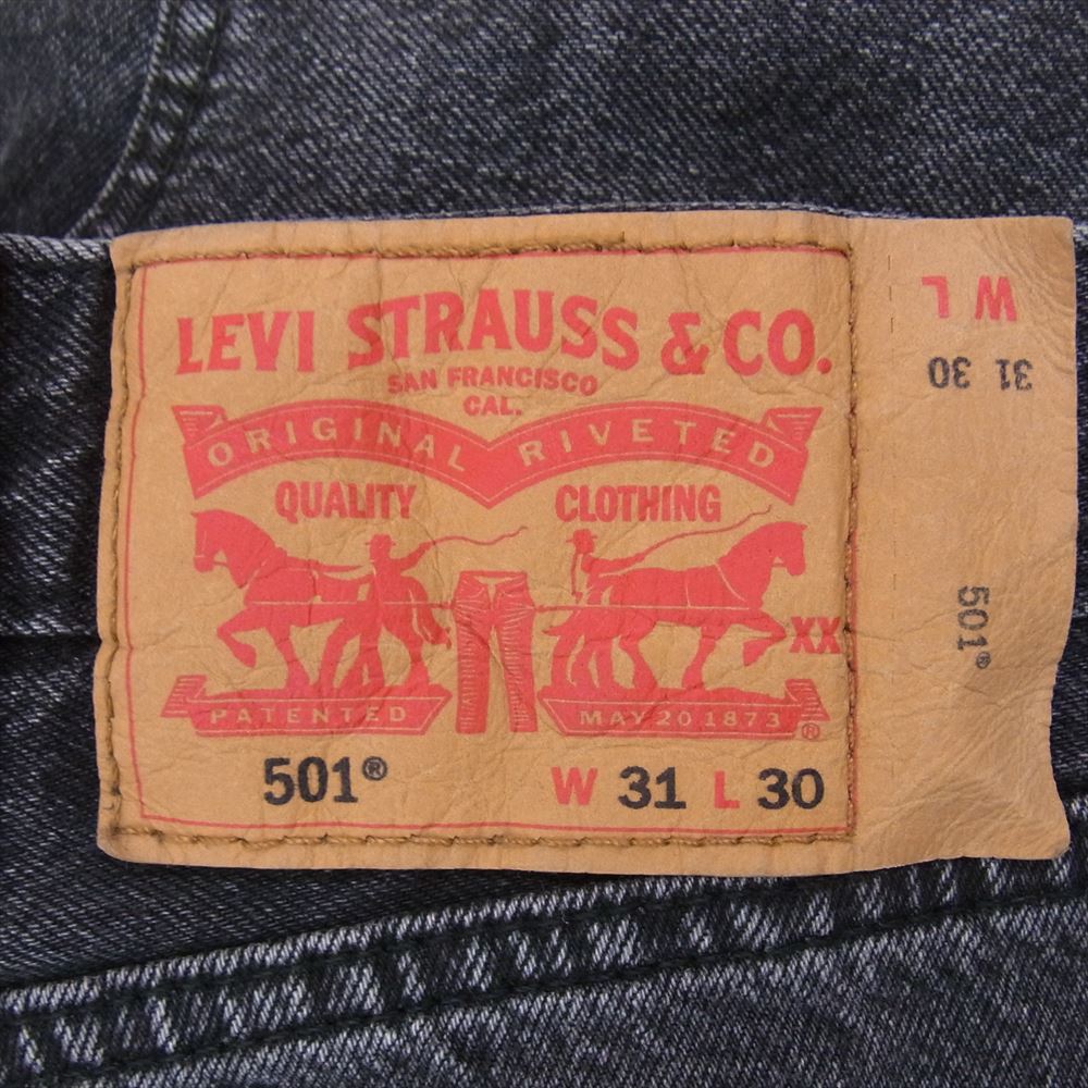 Levi's リーバイス 5013370 501 ORIGINAL FIT 加工 ブラック デニム パンツ ジーンズ ブラック系 31【新古品】【未使用】【中古】