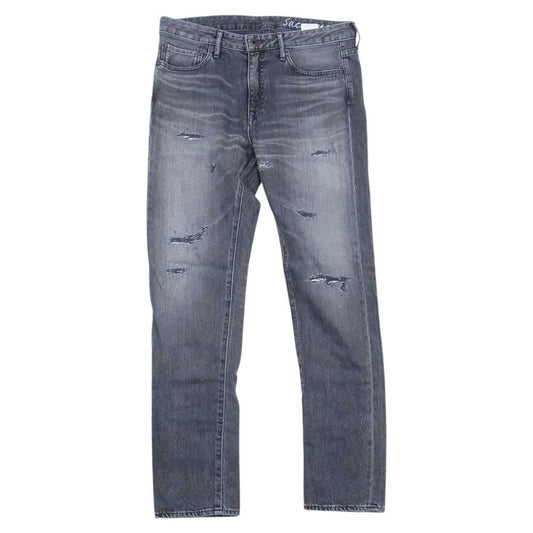 ジャパンブルージーンズ J11150R01 ダメージ リペア 加工 ストレート デニム パンツ ブラック系 30【美品】【中古】