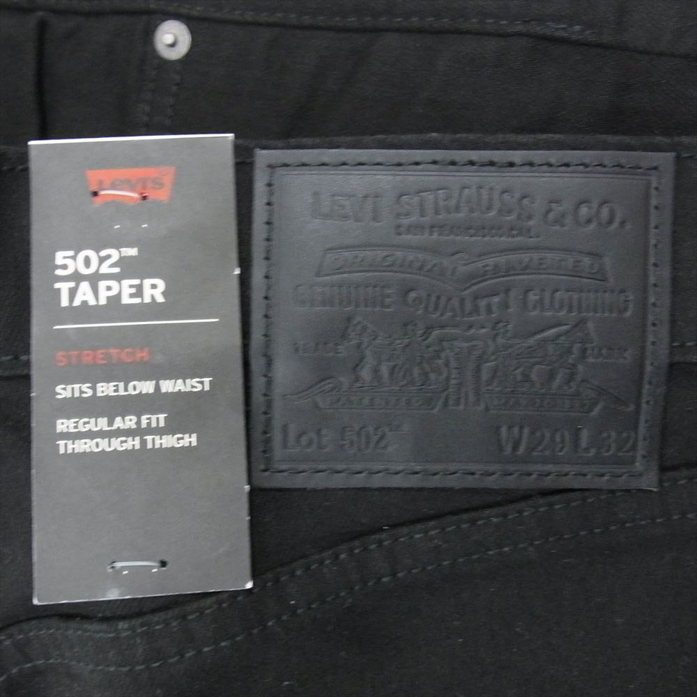 Levi's リーバイス 29507-0031 502 テーパード ストレッチ デニム パンツ ブラック系 29【極上美品】【中古】