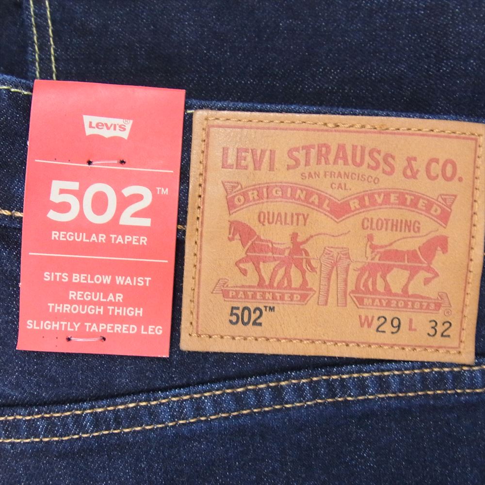 Levi's リーバイス 29507-0062 502 2WAY COMFORT STRETCH REGULAR TAPER レギュラー テーパード  ストレッチ デニム パンツ インディゴブルー系 29【新古品】【未使用】【中古】