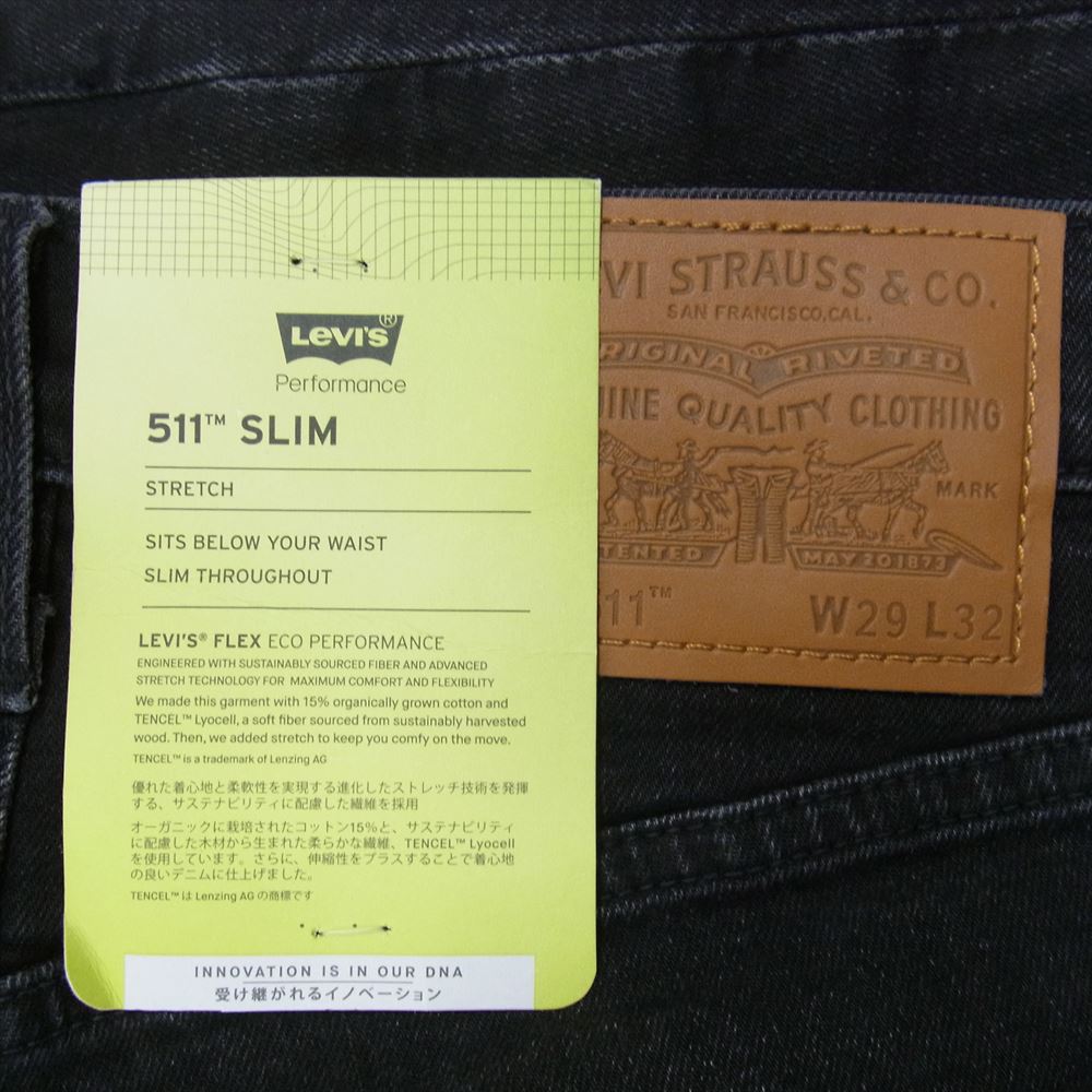 Levi's リーバイス 04511-4609 511 SLIM STRETCH スリム ストレッチ デニム パンツ ブラック系 29【美品】【中古】