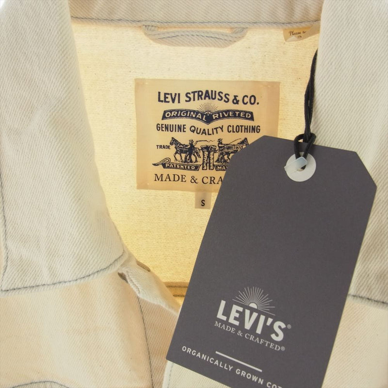 Levi's リーバイス 28943-0023 MADE & CRAFTED TYPE II WORN TRUCKER ホワイトデニム トラッカー ジャケット オフホワイト系 S【極上美品】【中古】