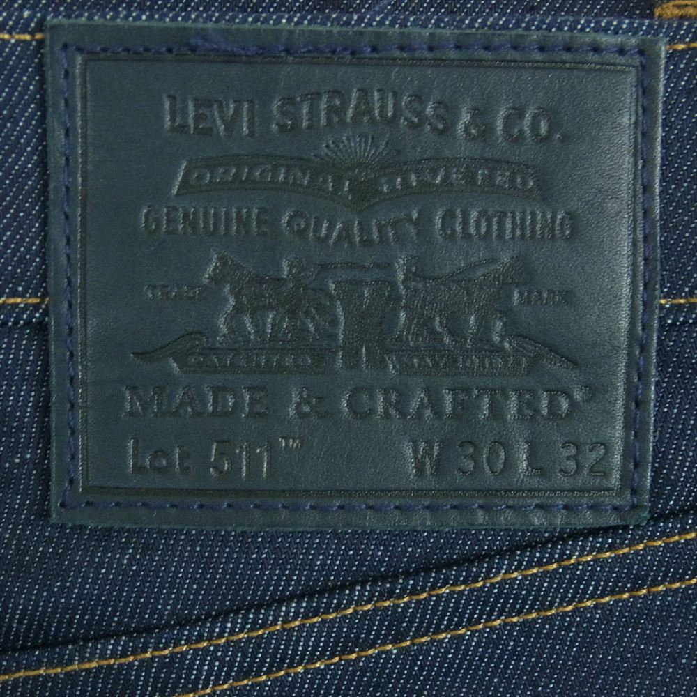 Levi's リーバイス PC9-56497-0084 MADE&CRAFTED 511 CRISP デニム パンツ ジーンズ インディゴブルー系 W30 L32【美品】【中古】