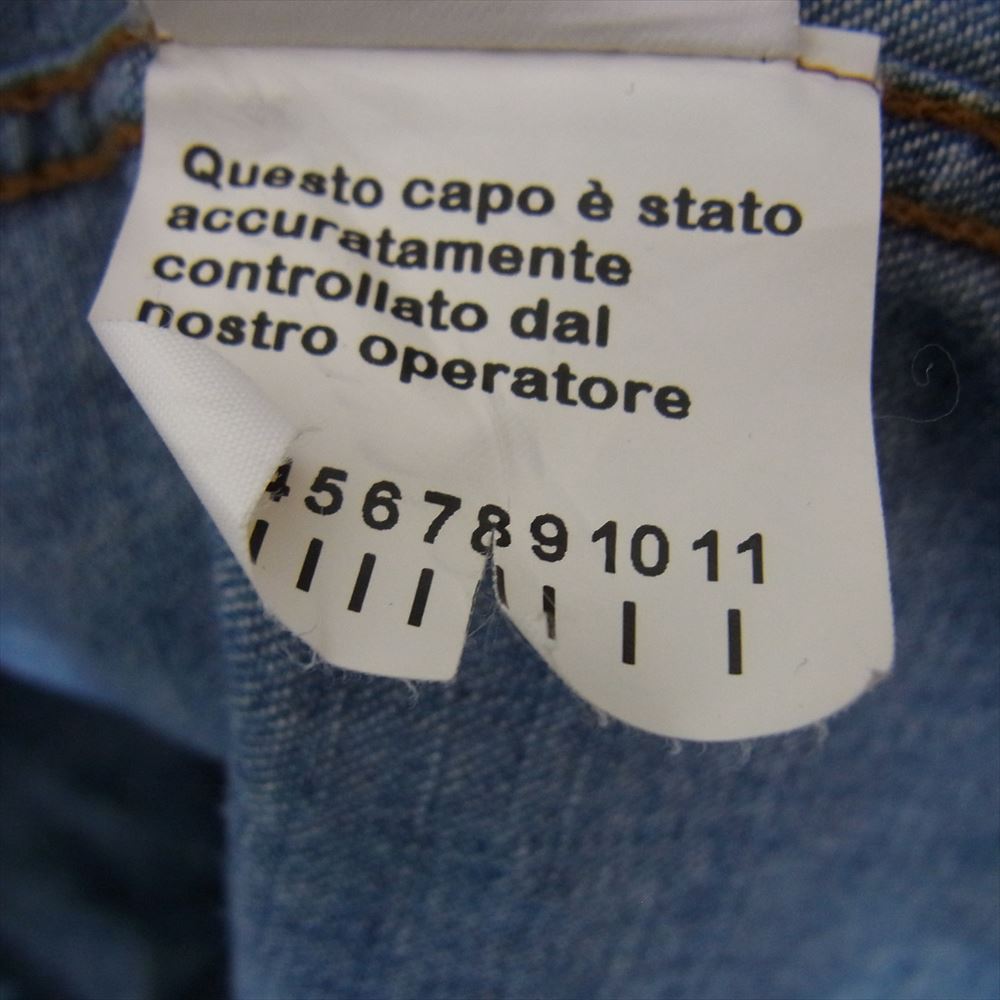 DOLCE&GABBANA ドルチェアンドガッバーナ G5832D ウォッシュ加工 デニム ウエスタン 長袖 シャツ インディゴブルー系 39【中古】