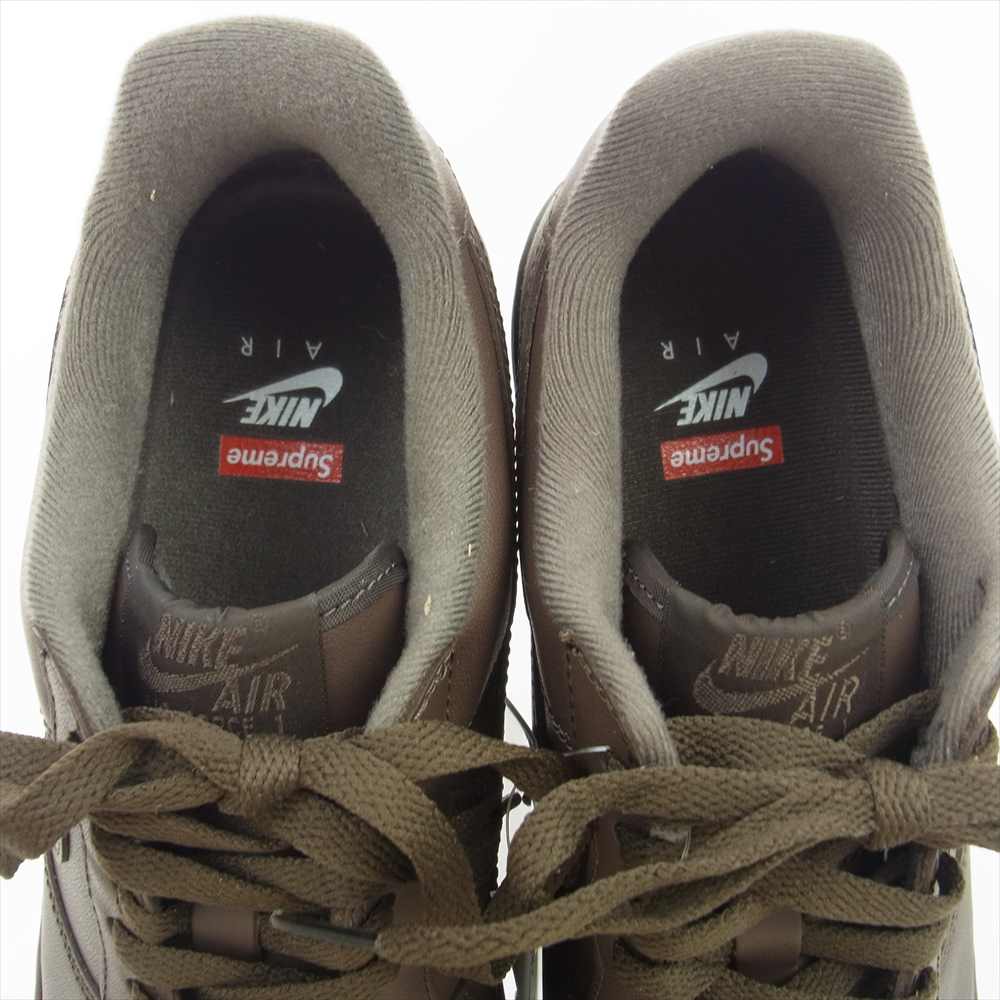 Supreme シュプリーム 23AW CU9225-200 × Nike Air Force 1 Low Baroque Brown ナイキ エアフォース1 ロー バロックブラウン スニーカー ブラウン系 27.5cm【新古品】【未使用】【中古】