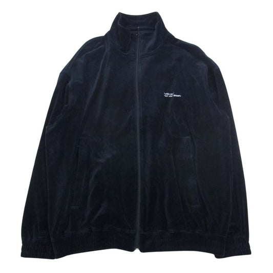 フレッシュサービス FSW-23-CT-189 VELOUR JERSEY BLOUSON ベロア ジャージー ジップアップ ブルゾン ジャケット ネイビー系 L【中古】