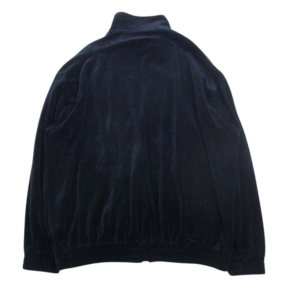 フレッシュサービス FSW-23-CT-189 VELOUR JERSEY BLOUSON ベロア ジャージー ジップアップ ブルゾン ジャケット ネイビー系 L【中古】