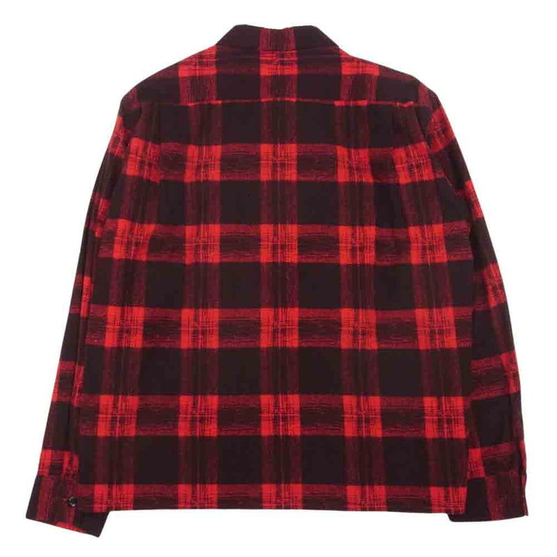 TENDERLOIN テンダーロイン PRINT FLANNEL CHECK SHT RED プリント フランネル シャツ ジャケット レッド系 M【中古】