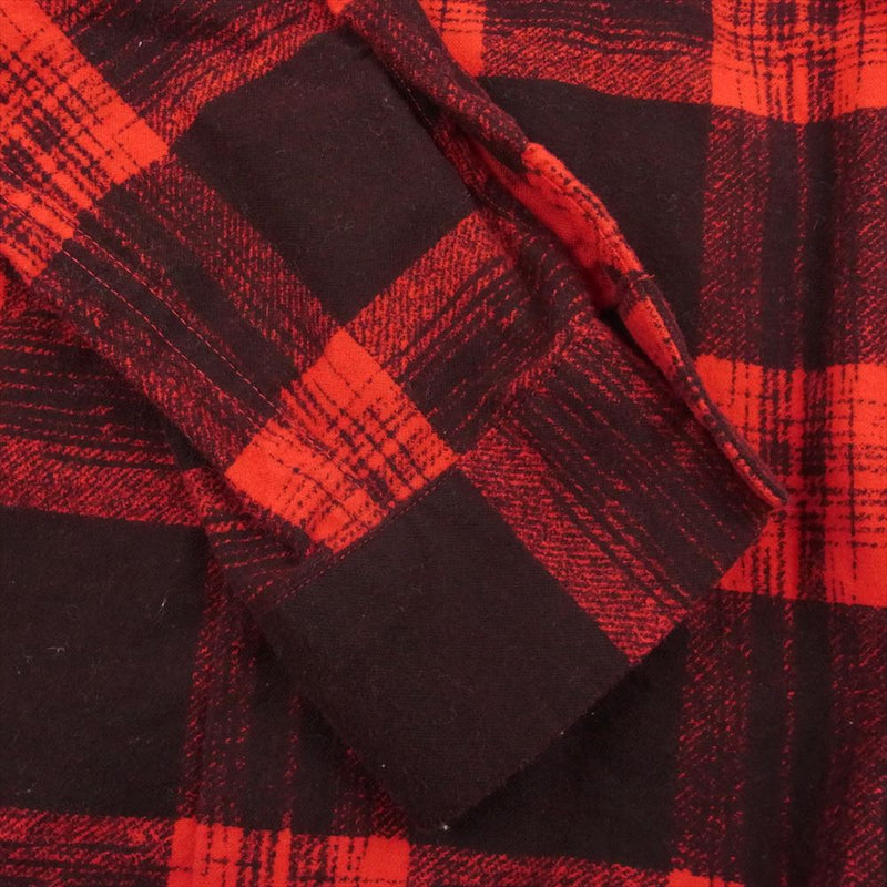 TENDERLOIN テンダーロイン PRINT FLANNEL CHECK SHT RED プリント フランネル シャツ ジャケット レッド系 M【中古】