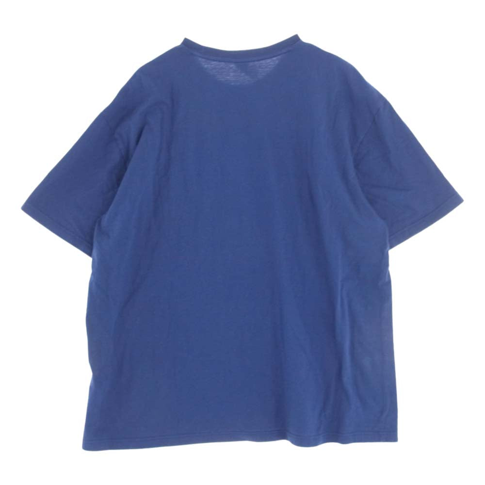 Supreme シュプリーム 23SS The North Face ノースフェイス Printed Pocket Tee ダブルネーム ロゴプリント ポケット付き クルーネック 半袖 Tシャツ ブルー系 L【中古】