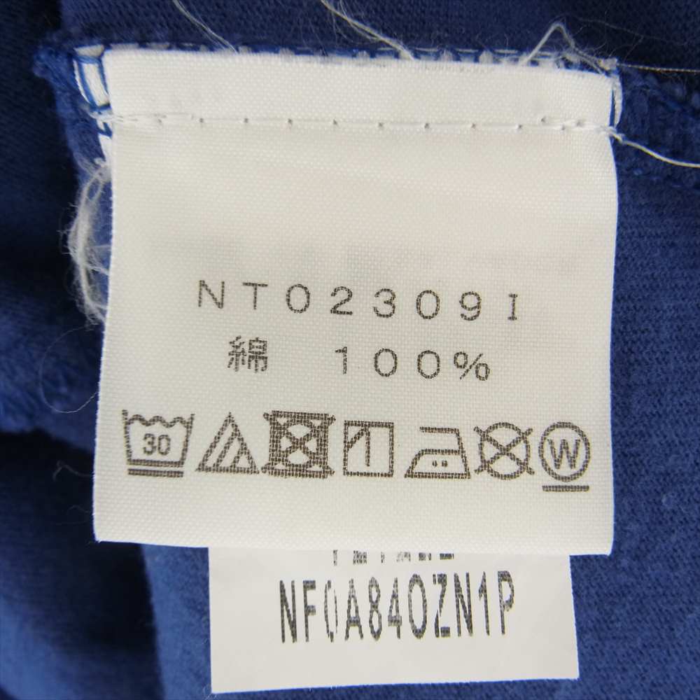 Supreme シュプリーム 23SS The North Face ノースフェイス Printed Pocket Tee ダブルネーム ロゴプリント ポケット付き クルーネック 半袖 Tシャツ ブルー系 L【中古】