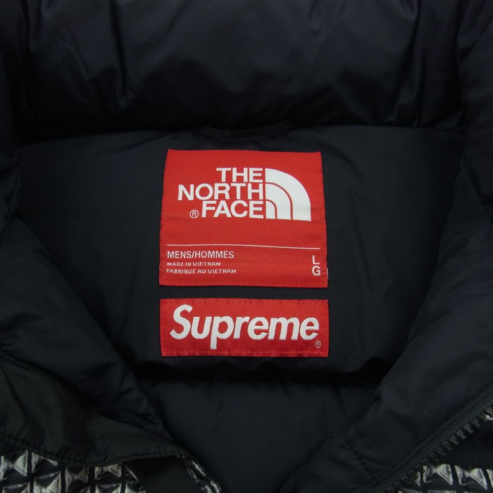 Supreme シュプリーム 21SS × The North Face Studded Nuptse Jacket ノースフェイス スタッズ ヌプシ ダウン ジャケット ブラック系 L【中古】