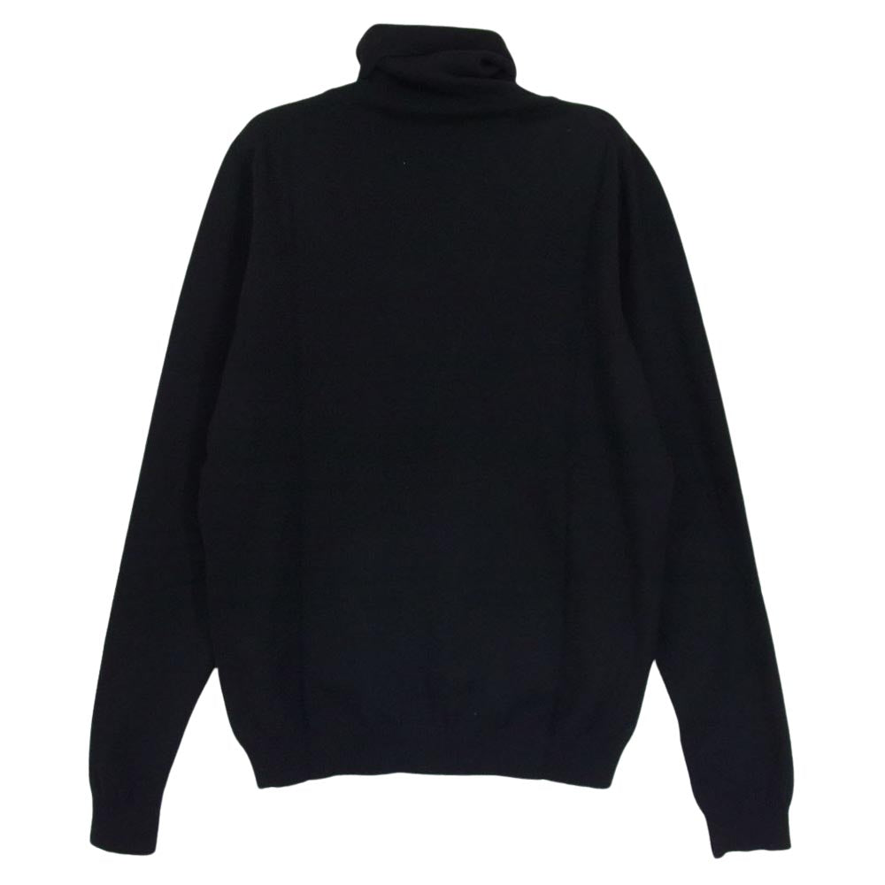 Salvatore Ferragamo サルヴァトーレフェラガモ カシミヤ100％ ガンチーニ タートルネック ニット セーター ブラック系 M【中古】