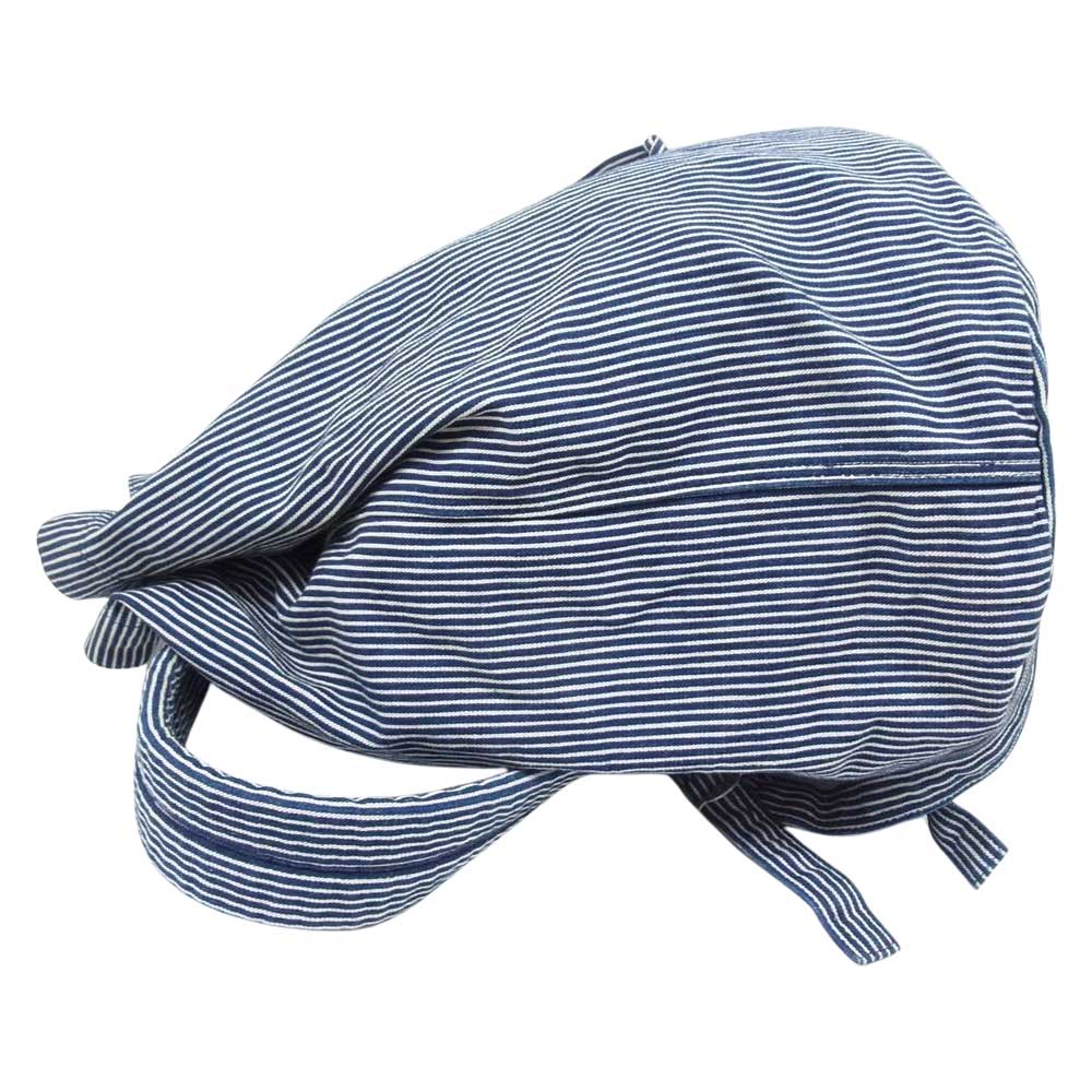 HYSTERIC GLAMOUR ヒステリックグラマー HYSTERICS ヒステリックス ワッペン ヒッコリー ストライプ 巾着 リュック インディゴブルー系【中古】