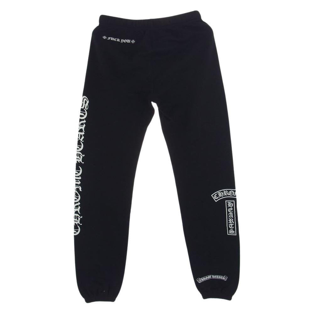 CHROME HEARTS クロムハーツ（原本無） 国内正規品 ロゴプリント スウェットパンツ ブラック系 S【中古】